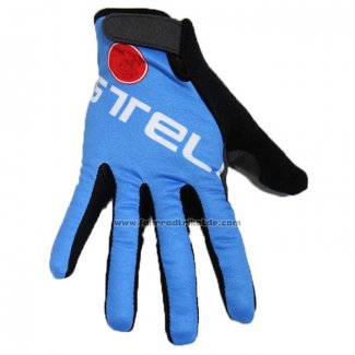 2020 Castelli Langfingerhandschuhe Radfahren Blau Shwarz (4)